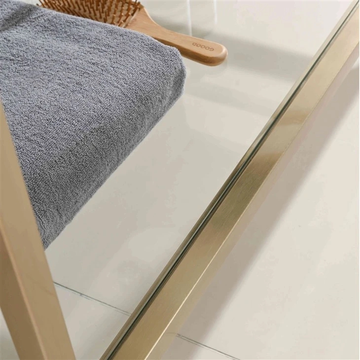 Natural Marble Tropical Rainforest Green Metal Frame Bathroom Vanity